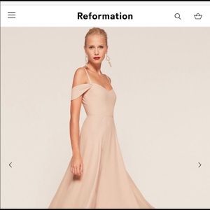 Reformation Dress Poppy Champagne